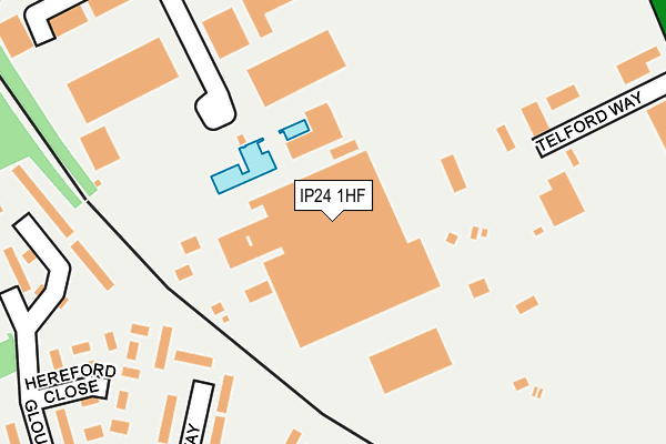 IP24 1HF map - OS OpenMap – Local (Ordnance Survey)