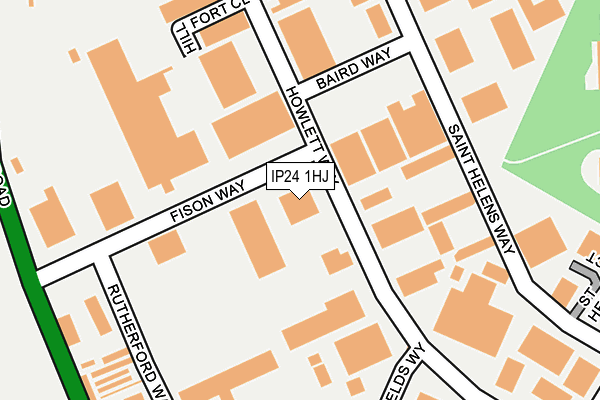 IP24 1HJ map - OS OpenMap – Local (Ordnance Survey)