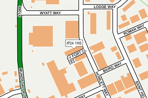 IP24 1HS map - OS OpenMap – Local (Ordnance Survey)