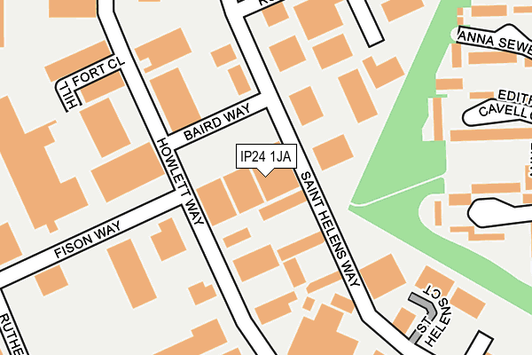 IP24 1JA map - OS OpenMap – Local (Ordnance Survey)