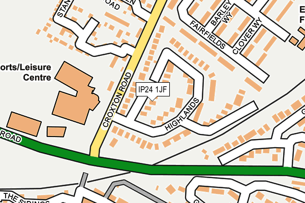 IP24 1JF map - OS OpenMap – Local (Ordnance Survey)