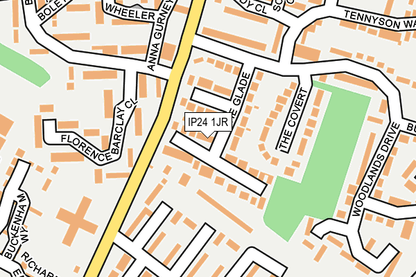 IP24 1JR map - OS OpenMap – Local (Ordnance Survey)