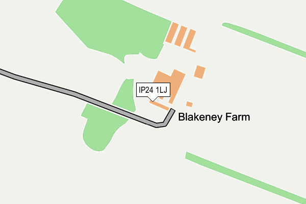 IP24 1LJ map - OS OpenMap – Local (Ordnance Survey)