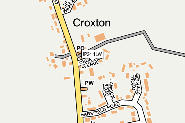 IP24 1LW map - OS OpenMap – Local (Ordnance Survey)