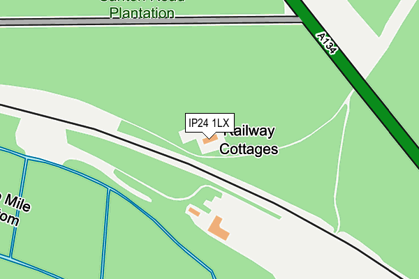 IP24 1LX map - OS OpenMap – Local (Ordnance Survey)