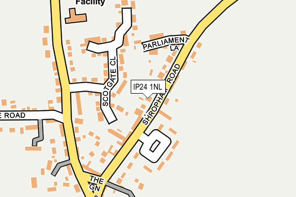 IP24 1NL map - OS OpenMap – Local (Ordnance Survey)