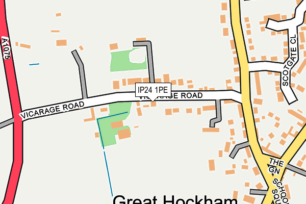 IP24 1PE map - OS OpenMap – Local (Ordnance Survey)