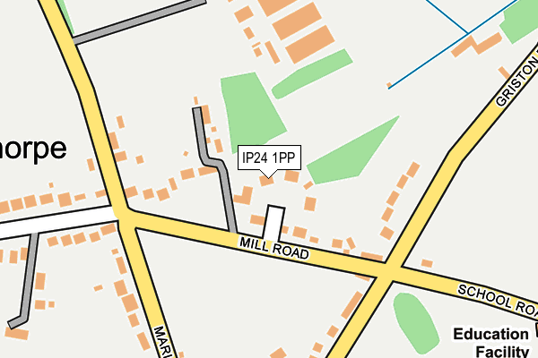 IP24 1PP map - OS OpenMap – Local (Ordnance Survey)
