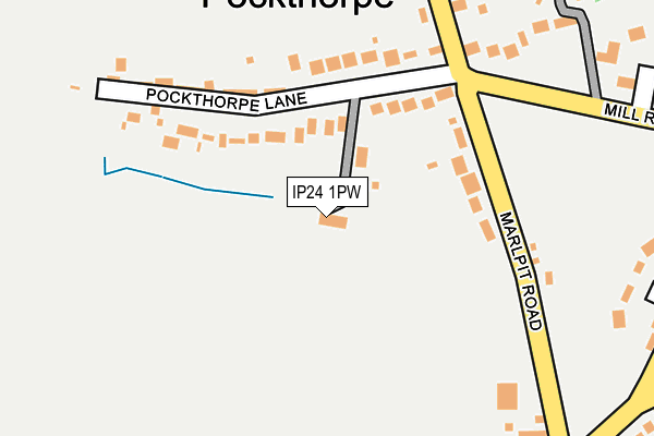 IP24 1PW map - OS OpenMap – Local (Ordnance Survey)