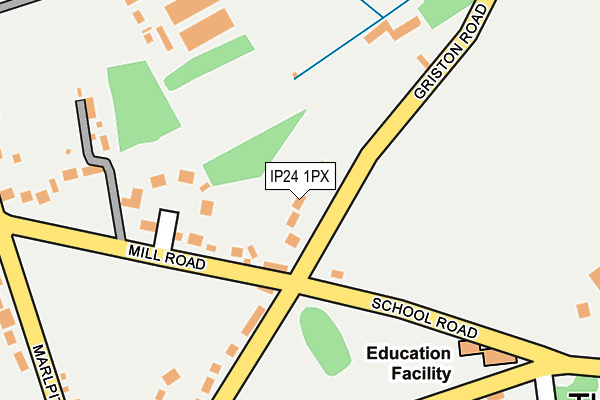 IP24 1PX map - OS OpenMap – Local (Ordnance Survey)