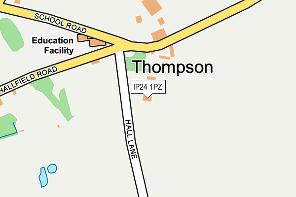 IP24 1PZ map - OS OpenMap – Local (Ordnance Survey)