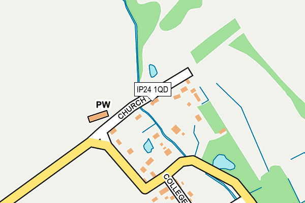 IP24 1QD map - OS OpenMap – Local (Ordnance Survey)