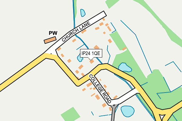 IP24 1QE map - OS OpenMap – Local (Ordnance Survey)