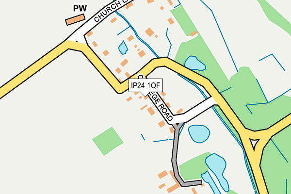 IP24 1QF map - OS OpenMap – Local (Ordnance Survey)