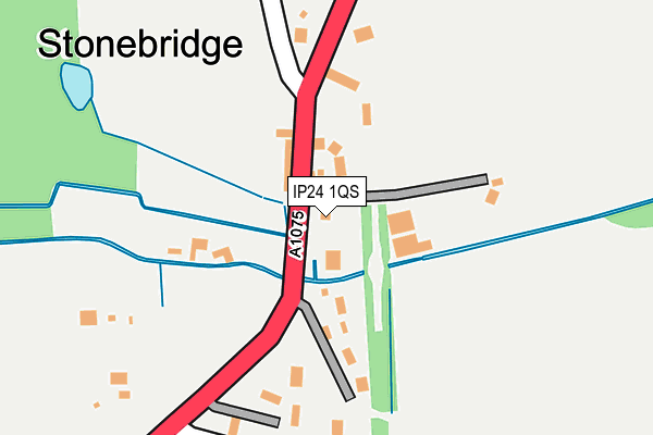 IP24 1QS map - OS OpenMap – Local (Ordnance Survey)