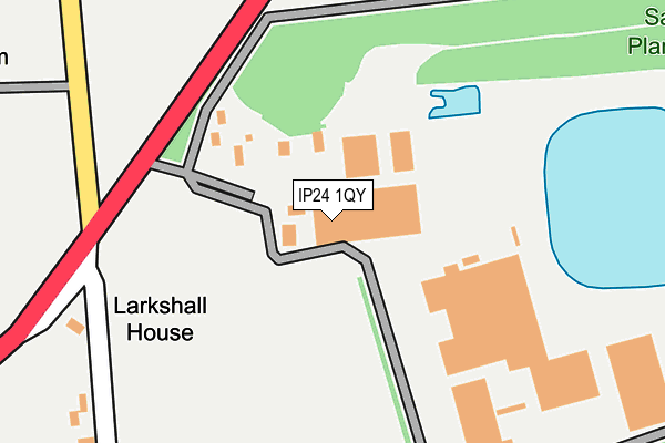 IP24 1QY map - OS OpenMap – Local (Ordnance Survey)