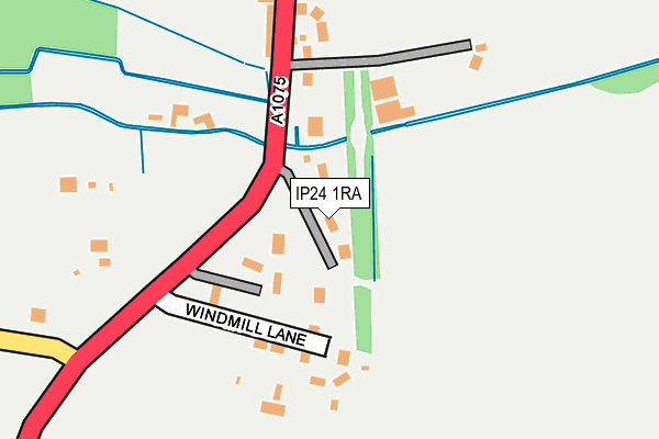 IP24 1RA map - OS OpenMap – Local (Ordnance Survey)