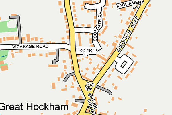 IP24 1RT map - OS OpenMap – Local (Ordnance Survey)