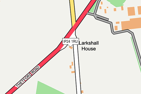 IP24 1RU map - OS OpenMap – Local (Ordnance Survey)