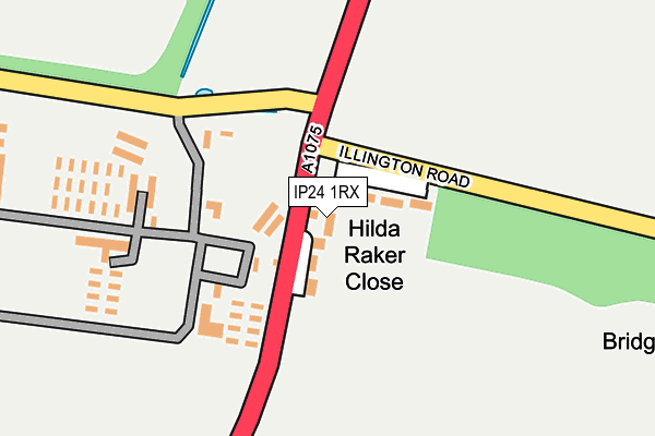 IP24 1RX map - OS OpenMap – Local (Ordnance Survey)