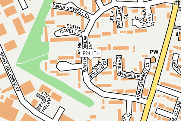 IP24 1TH map - OS OpenMap – Local (Ordnance Survey)