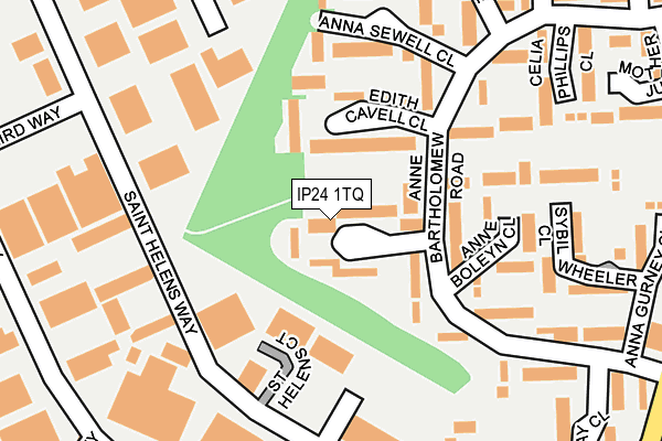 IP24 1TQ map - OS OpenMap – Local (Ordnance Survey)