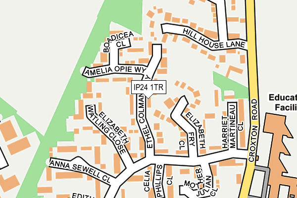 IP24 1TR map - OS OpenMap – Local (Ordnance Survey)