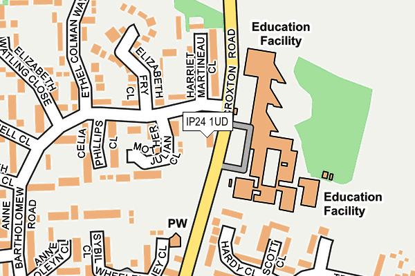 IP24 1UD map - OS OpenMap – Local (Ordnance Survey)