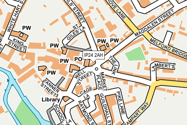 IP24 2AH map - OS OpenMap – Local (Ordnance Survey)