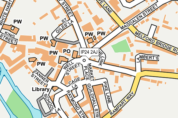 IP24 2AJ map - OS OpenMap – Local (Ordnance Survey)