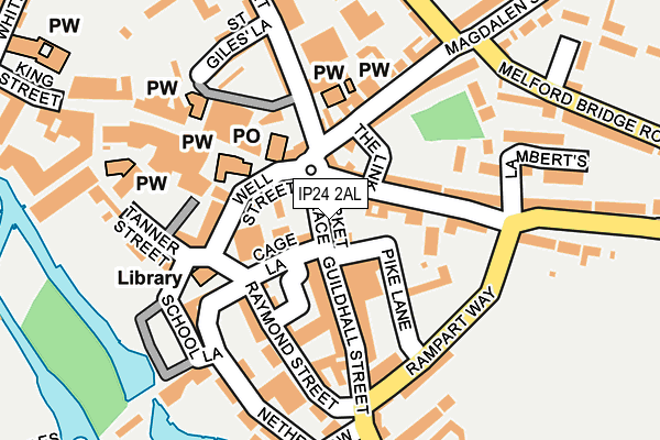 IP24 2AL map - OS OpenMap – Local (Ordnance Survey)