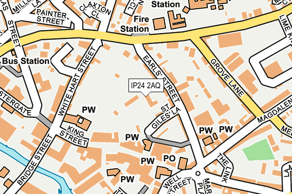 IP24 2AQ map - OS OpenMap – Local (Ordnance Survey)