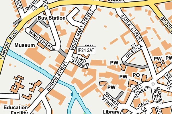 IP24 2AT map - OS OpenMap – Local (Ordnance Survey)