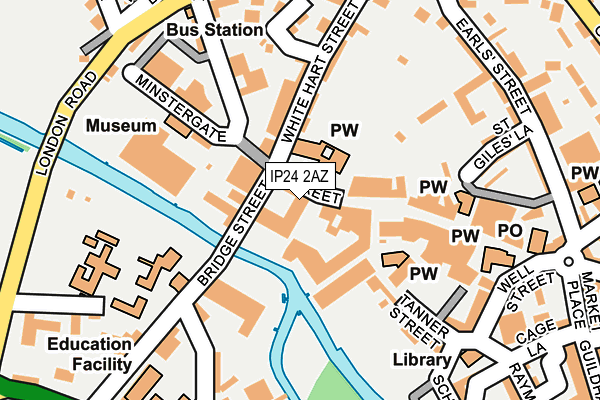 IP24 2AZ map - OS OpenMap – Local (Ordnance Survey)