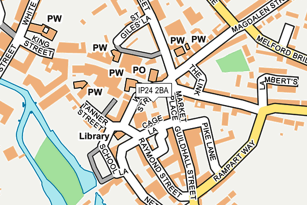 IP24 2BA map - OS OpenMap – Local (Ordnance Survey)