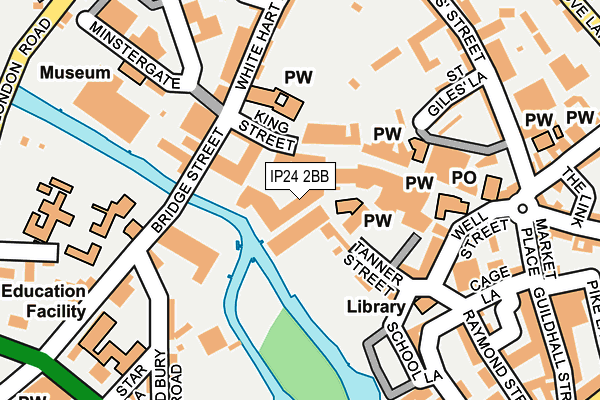 IP24 2BB map - OS OpenMap – Local (Ordnance Survey)