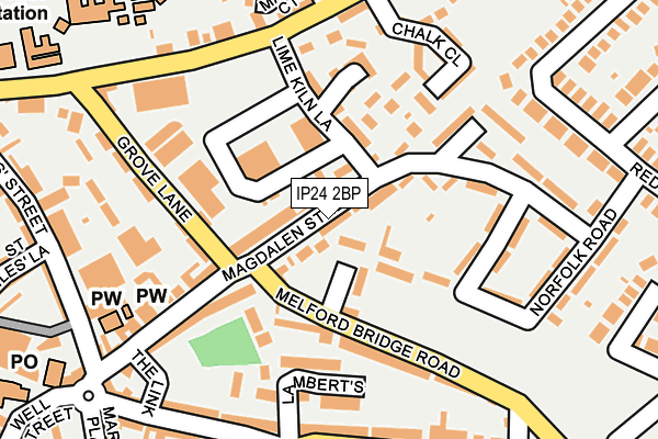 IP24 2BP map - OS OpenMap – Local (Ordnance Survey)