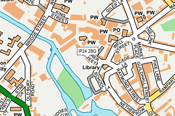 IP24 2BQ map - OS OpenMap – Local (Ordnance Survey)