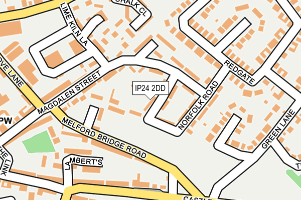 IP24 2DD map - OS OpenMap – Local (Ordnance Survey)