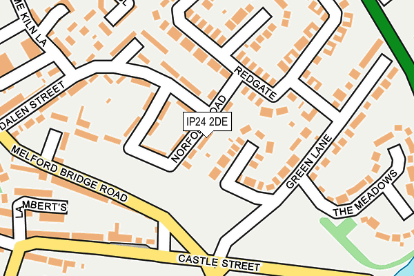 IP24 2DE map - OS OpenMap – Local (Ordnance Survey)