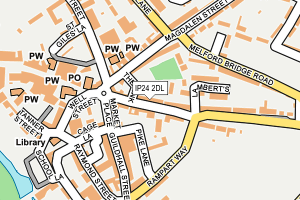 IP24 2DL map - OS OpenMap – Local (Ordnance Survey)