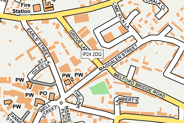 IP24 2DQ map - OS OpenMap – Local (Ordnance Survey)