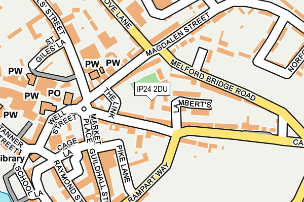 IP24 2DU map - OS OpenMap – Local (Ordnance Survey)