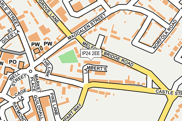 IP24 2EE map - OS OpenMap – Local (Ordnance Survey)