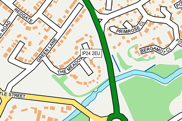 IP24 2EU map - OS OpenMap – Local (Ordnance Survey)