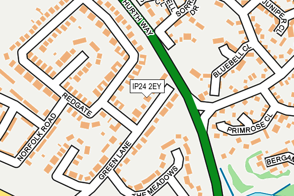 IP24 2EY map - OS OpenMap – Local (Ordnance Survey)