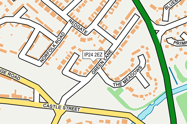 IP24 2EZ map - OS OpenMap – Local (Ordnance Survey)