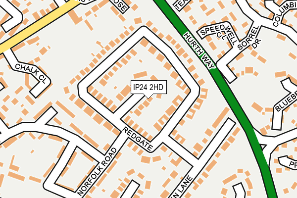 IP24 2HD map - OS OpenMap – Local (Ordnance Survey)