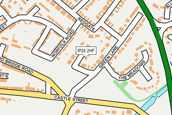 IP24 2HF map - OS OpenMap – Local (Ordnance Survey)