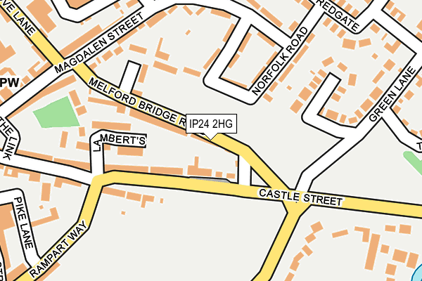 IP24 2HG map - OS OpenMap – Local (Ordnance Survey)